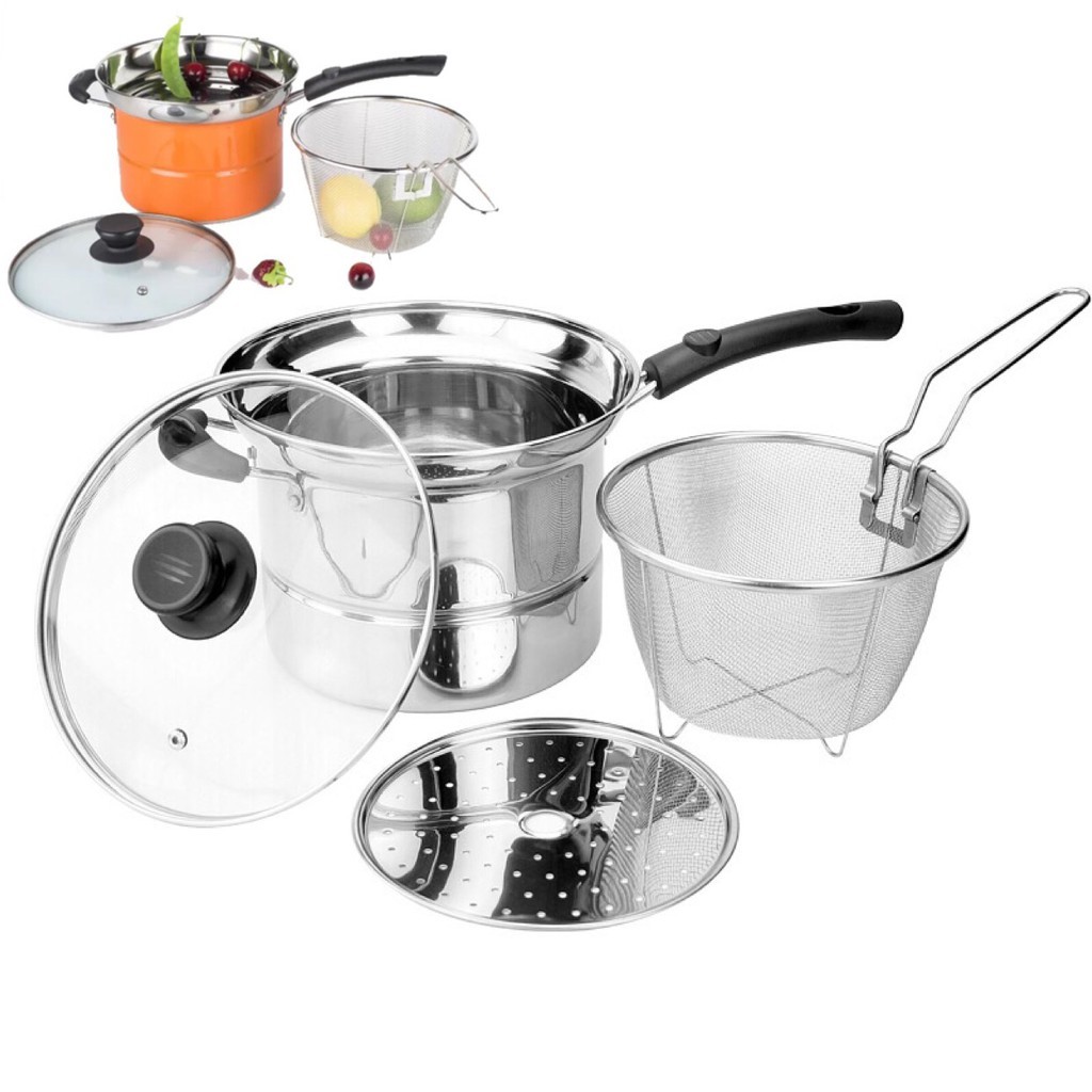 Korean Multi Cooker Cooking Pot Pan Deep Fry Fryer Steam Ste | 蝦皮購物