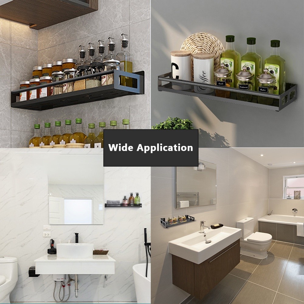 Wall Mounted Seasoning Bottle Storage Rack With Glue Kitchen | 蝦皮購物