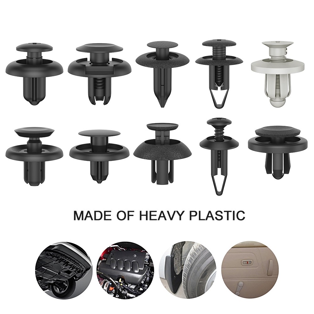 100x Car Plastic Clips Rivet Set Push Fit Door Boot Trim Pan | 蝦皮購物