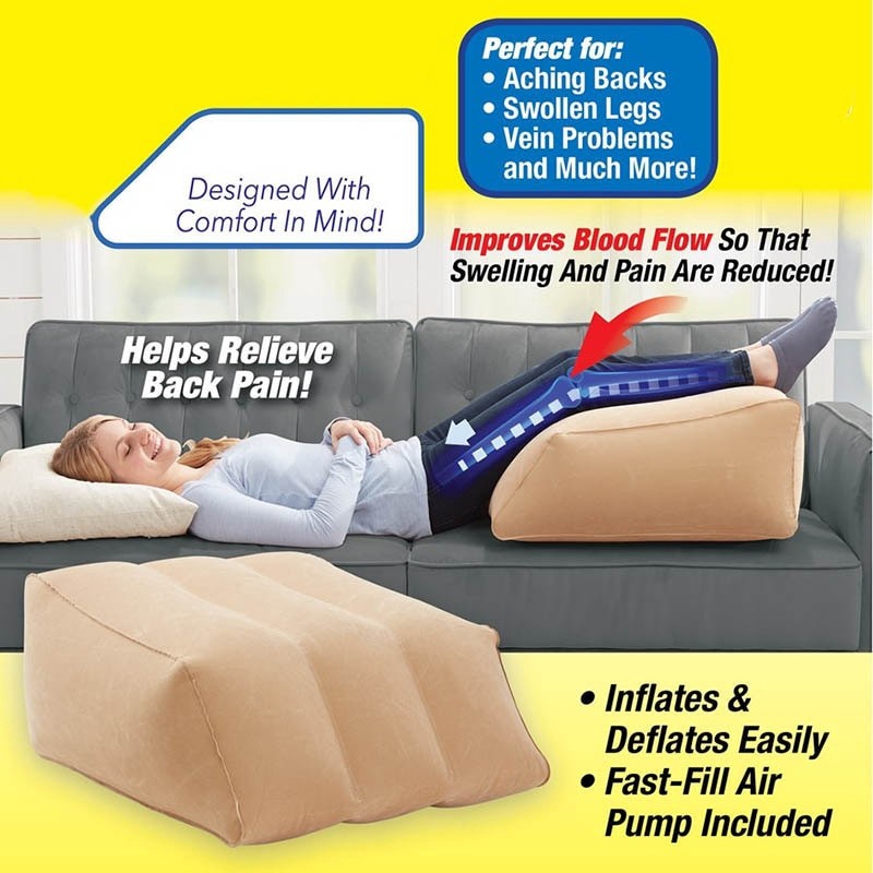 New Inflatable Leg Ramp Pillow Elevates Legs Feet Knee for R | 蝦皮購物