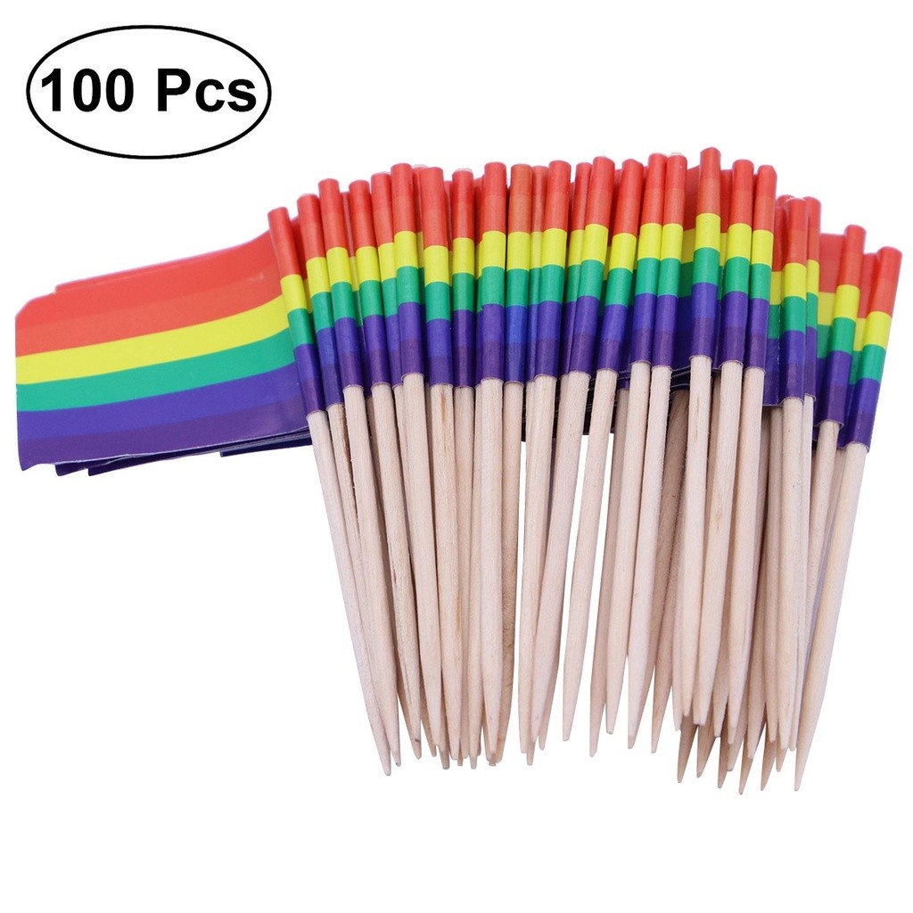Pack of 100 Racing Flag Toothpicks Flag Picks Appetizer Toot | 蝦皮購物