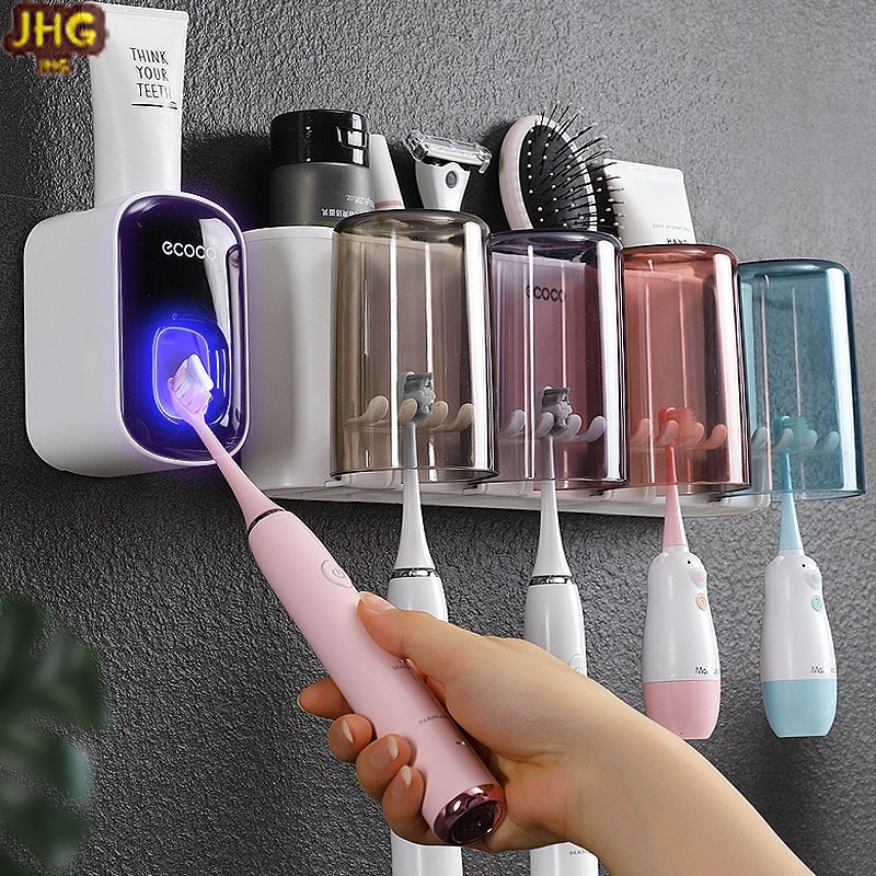 Toothbrush Holder Automatic Toothpaste Squeezer Dispenser To | 蝦皮購物
