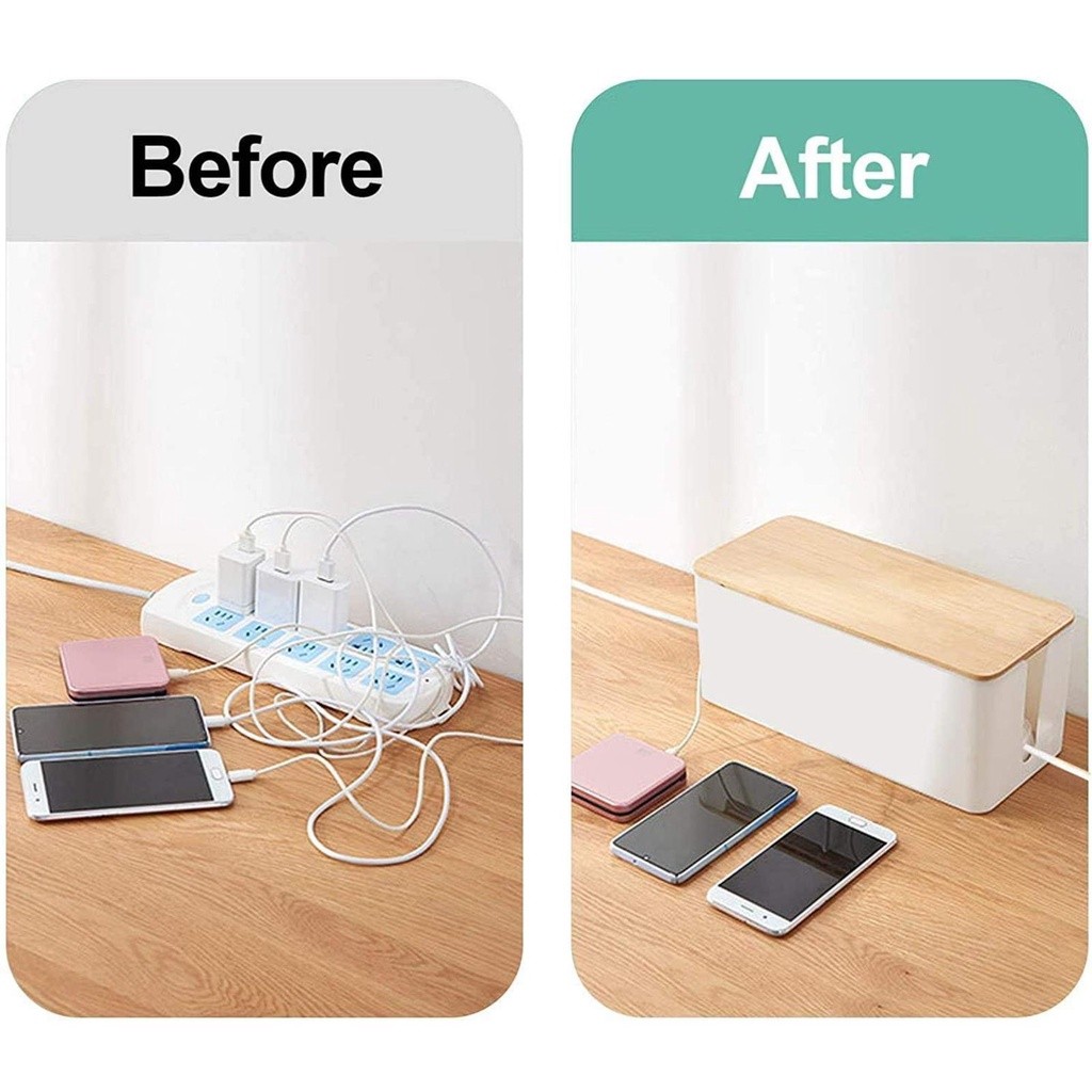 Power Strips Wire Hider Cable Management Box Concealer, Hide | 蝦皮購物