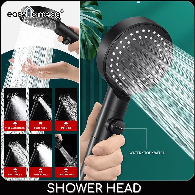 Shower Head 5 Modes High Pressure Handheld Nozzle Bathroom | 蝦皮購物