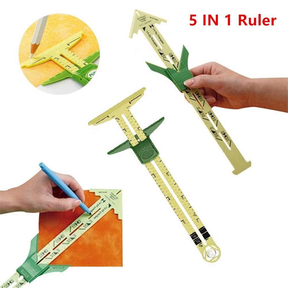 Multifunctional 5 in 1 slide ruler, sewing accessories, patc | 蝦皮購物