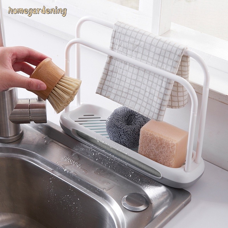 Kitchen Dishcloth Holder Towel Rag Hanger Sink Sponge Rack S | 蝦皮購物