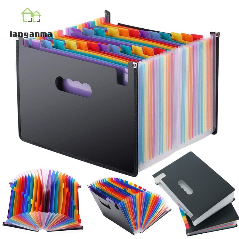 13/24 Pockets Expanding File Folder Works Accordion Office A | 蝦皮購物