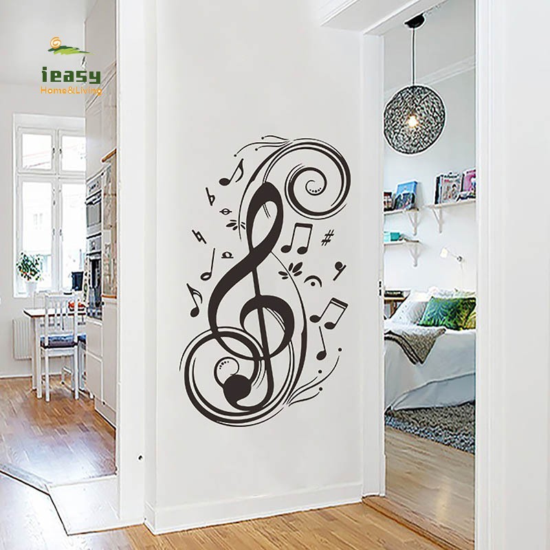 Simple Wall Sticker Musical Note Pattern Wall Decal Home Dec | 蝦皮購物