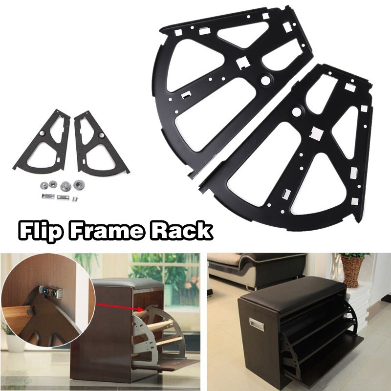 2Pcs Flip Frame Rack Shoe Shelf Hinge Hardware Pull Down Sho | 蝦皮購物