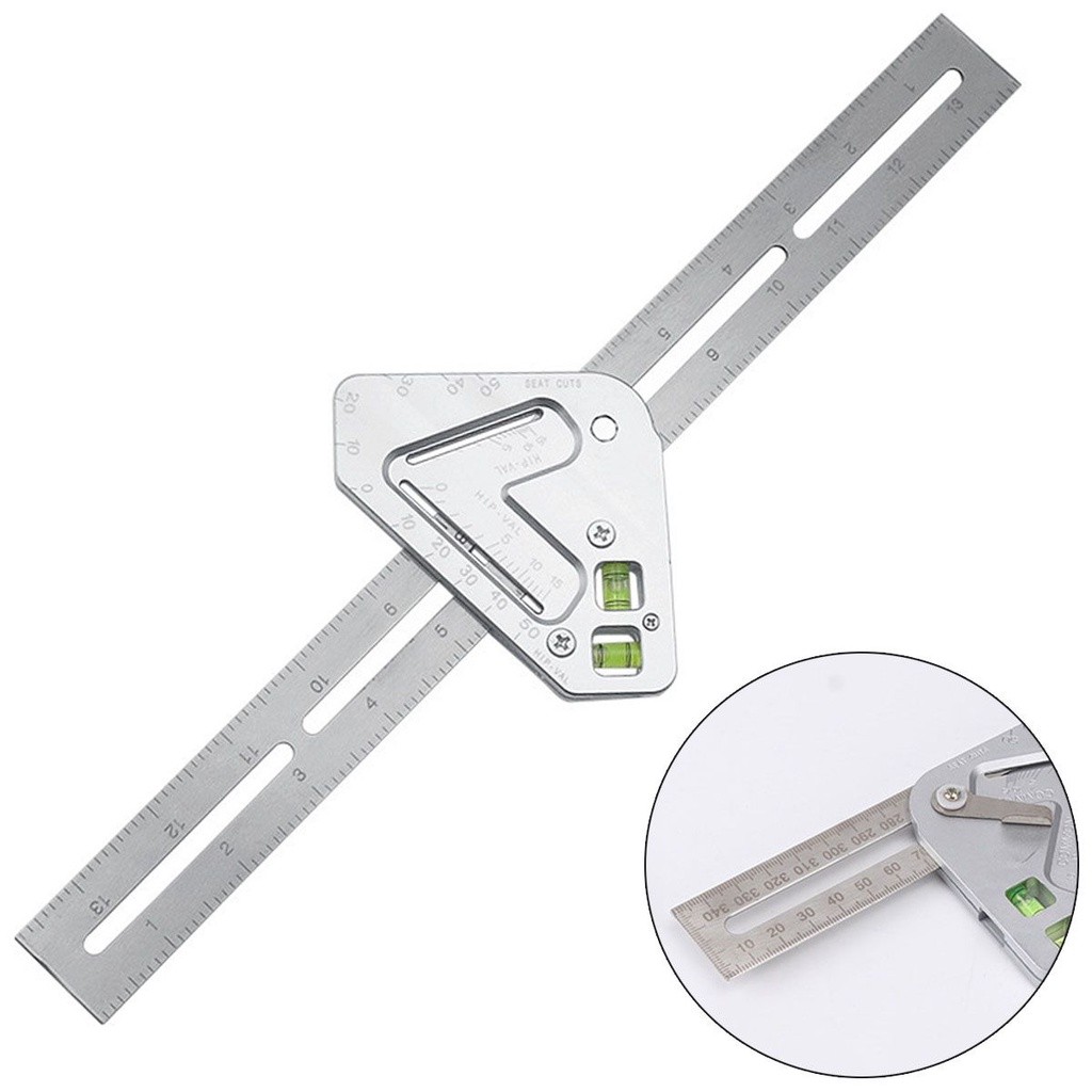 Multifunctional Angle Ruler 350mm Angle Level Ruler Woodwork | 蝦皮購物