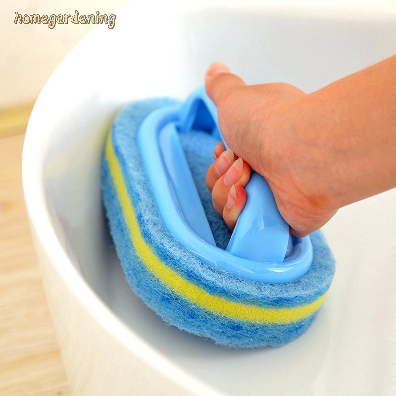 Bathroom Kitchen Glass Wall Brush Handle Sponge Bottom Clean | 蝦皮購物