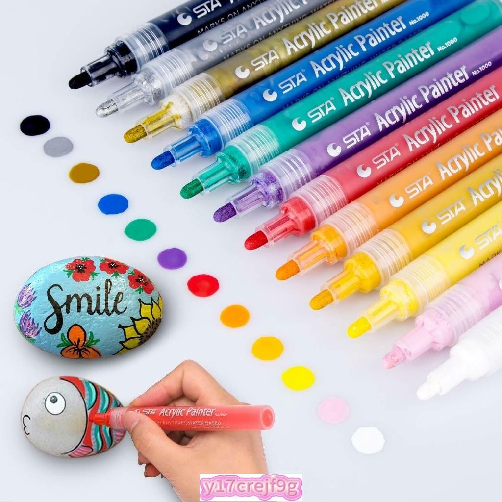 20 Kleuren Textiel Marker Niet Giftig Stof Pen Per... – Vicedeal