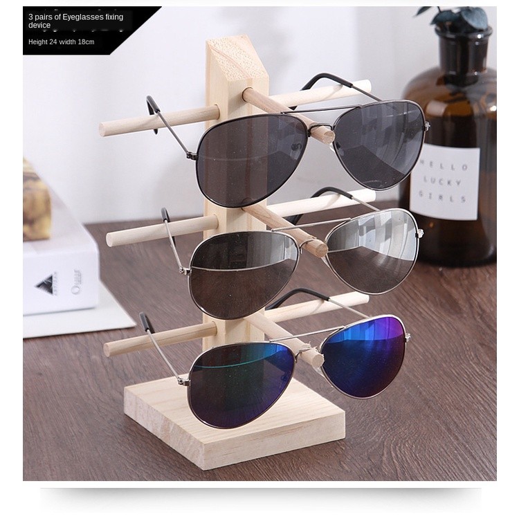 Sunglasses Display Rack 3/6 Layers Wooden Glasses Display St | 蝦皮購物