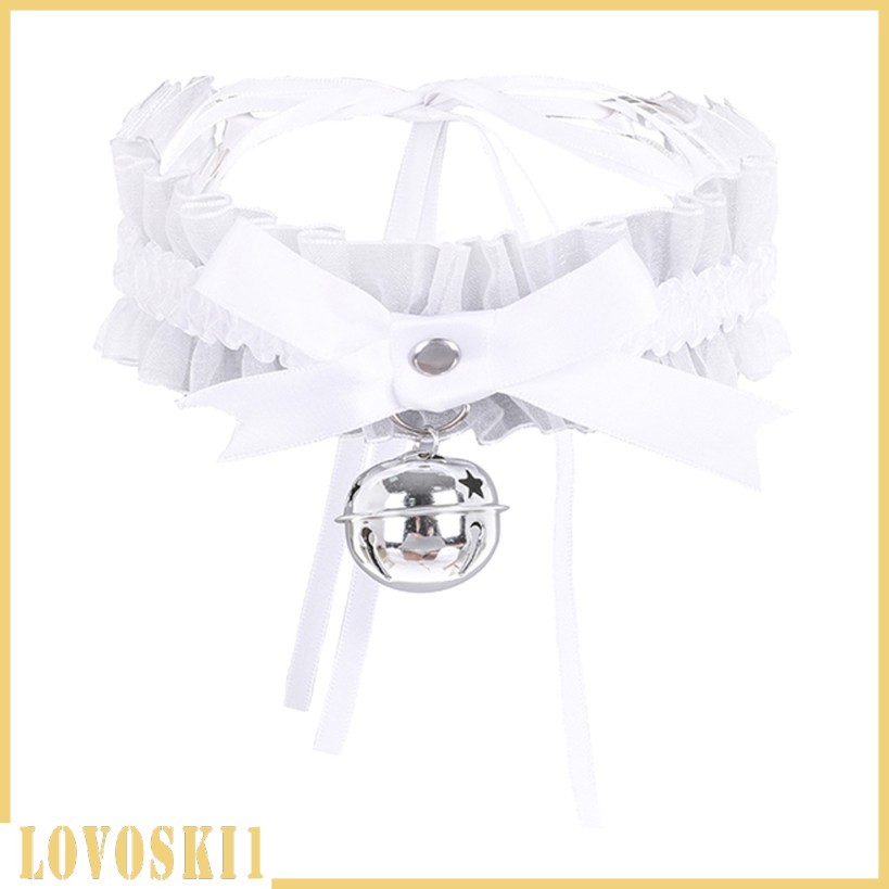 Lolita Gothic Lace Bowknot Cosplay Kitten Choker with Bell C | 蝦皮購物