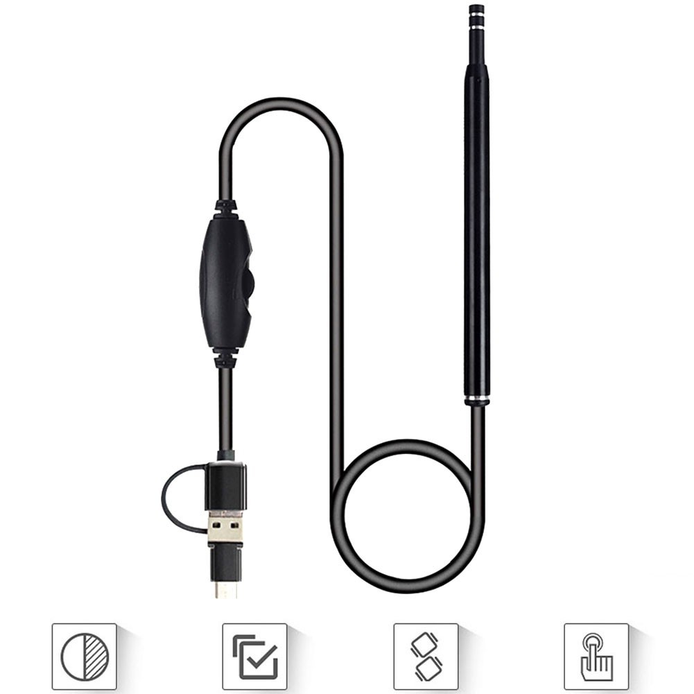 USB HD Visual Ear Endoscope Spoon Camera Borescope Medical O | 蝦皮購物