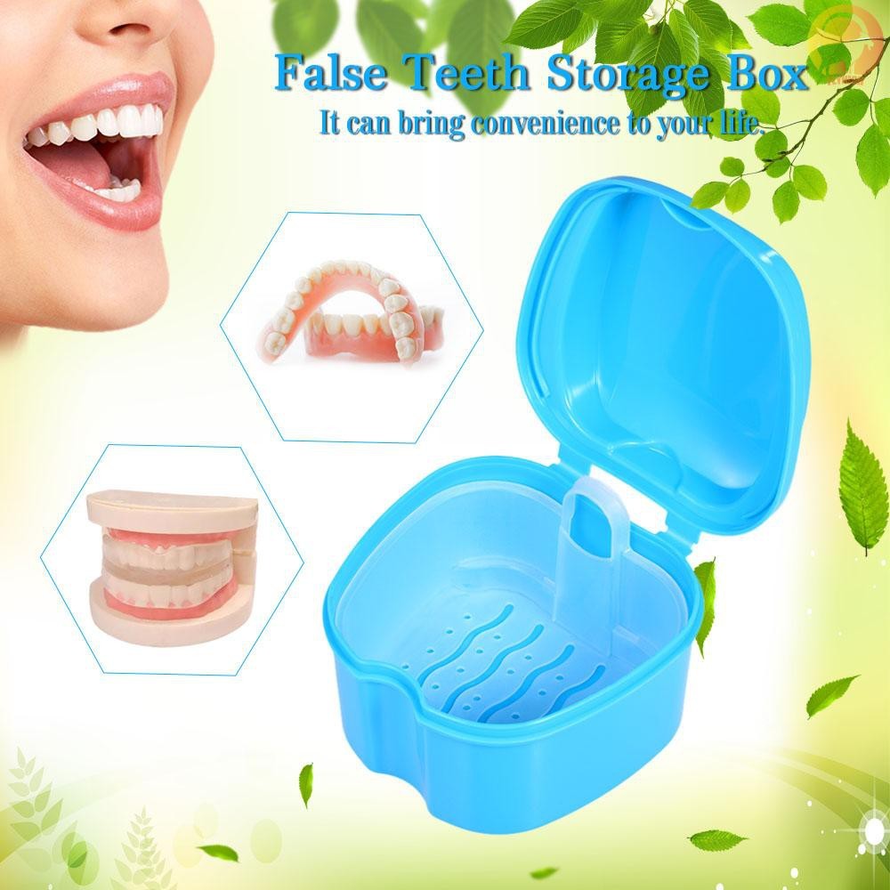 Denture Bath Box Case Dental False Teeth Storage Box Cleanin | 蝦皮購物