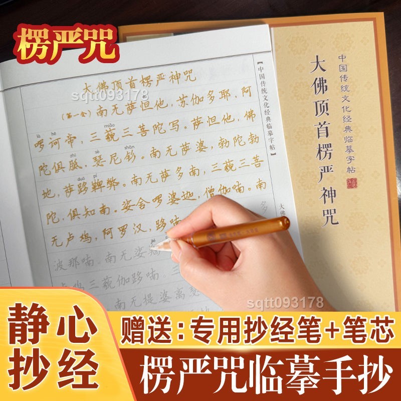 Anja 楞嚴咒經書手抄本硬筆楷書臨摹字帖大佛頂首楞嚴神咒經生僻字註音 25/9 | 蝦皮購物