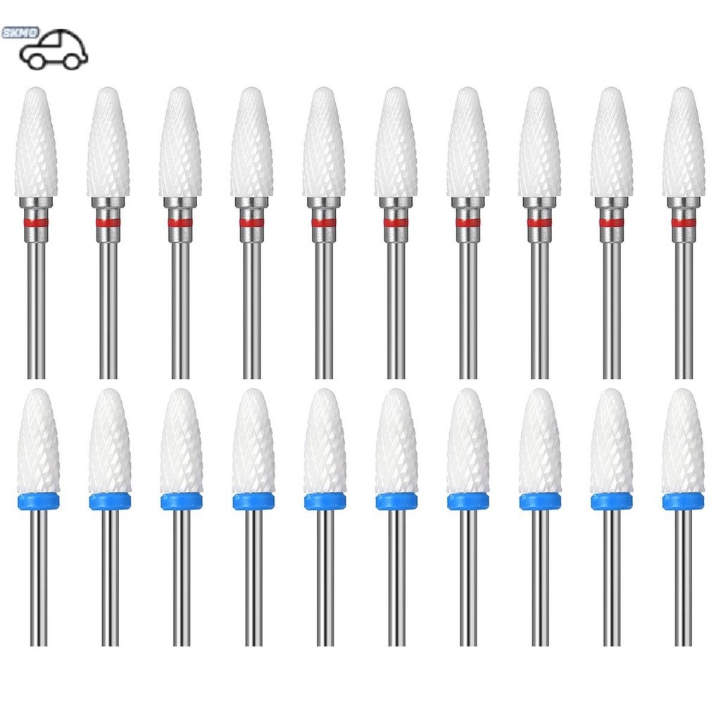10Pcs Ceramic Nail Drill Bit Electric Rotary Grinding File D | 蝦皮購物