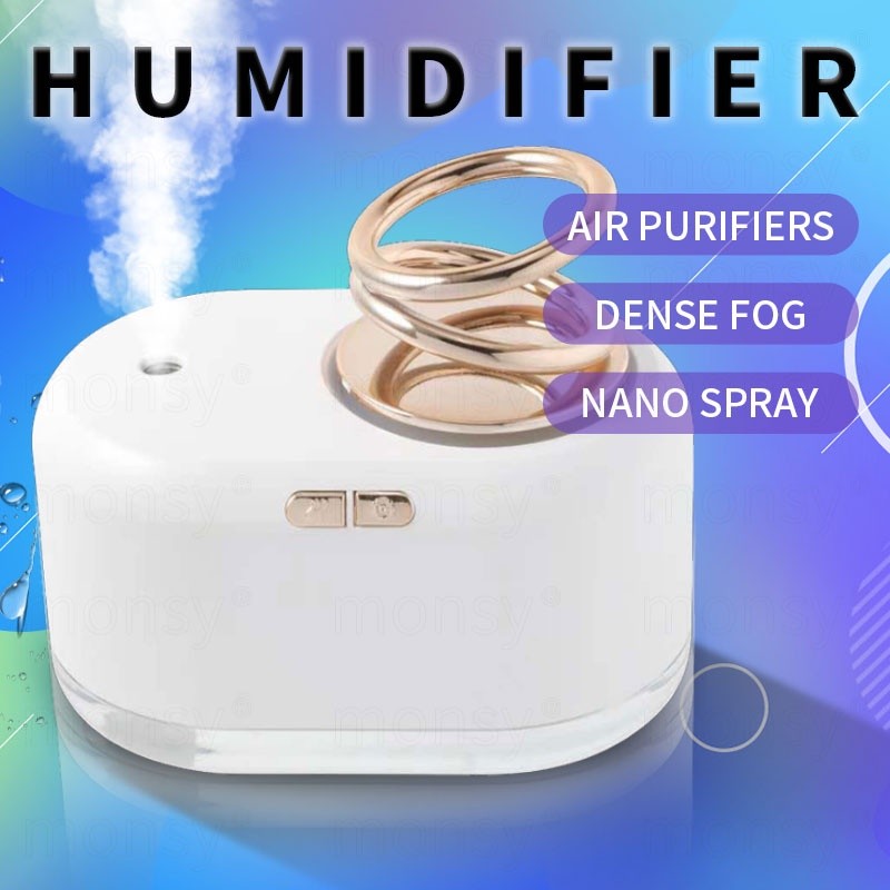Humidifier 300ml Double Ring USB Atomizer Aroma Diffuser Fog | 蝦皮購物