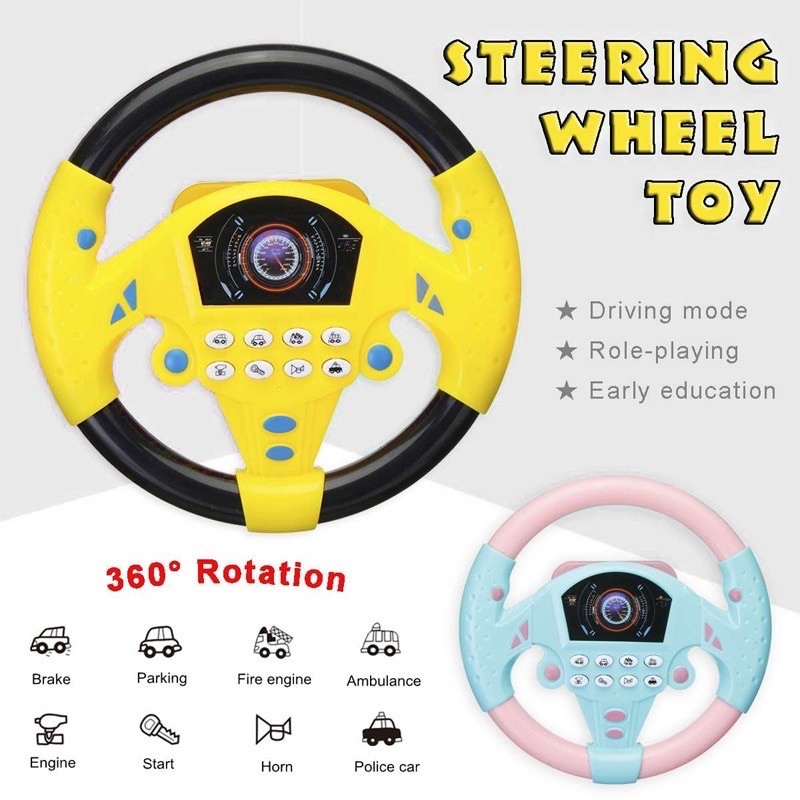Baby Educational Copilot Steering Wheel Music Childrenji Int | 蝦皮購物