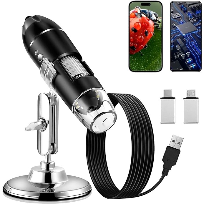 USB digital microscope camera, 50X-1600X enlarged handheld m | 蝦皮購物