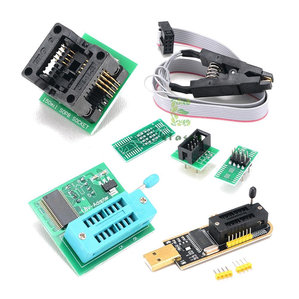USB Programmer Kit with SOP8 Clip EEPROM Burner BIOS Flasher | 蝦皮購物