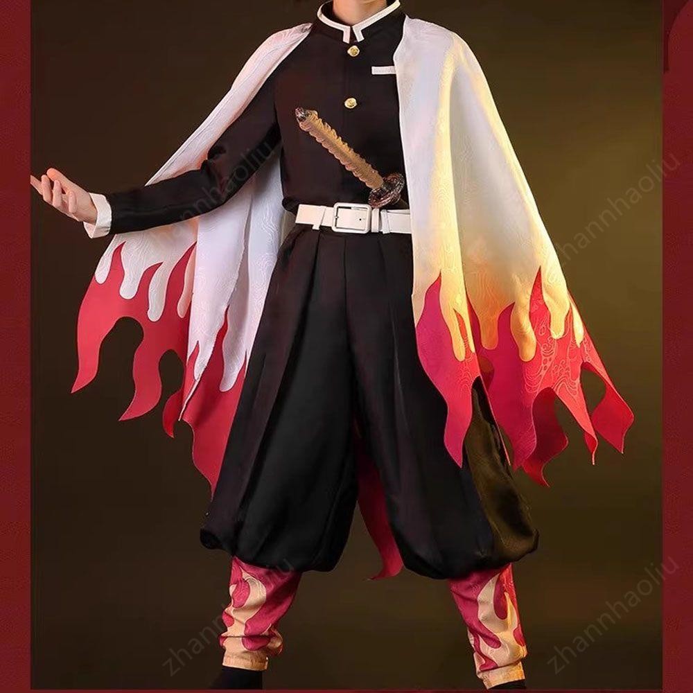 鬼滅之刃炎柱cos服煉獄杏壽郎炎柱cosplay和風隊服動漫男女羽織 | 蝦皮購物