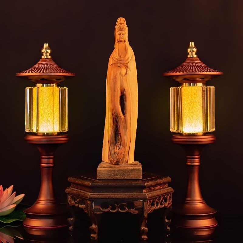 110V 複古佛前燈家用插電財神燈長明燈佛堂供奉金絲水晶供佛燈觀音燈 神明燈 蓮花燈 公媽燈 琉璃琥珀燈 神桌燈 | 蝦皮購物