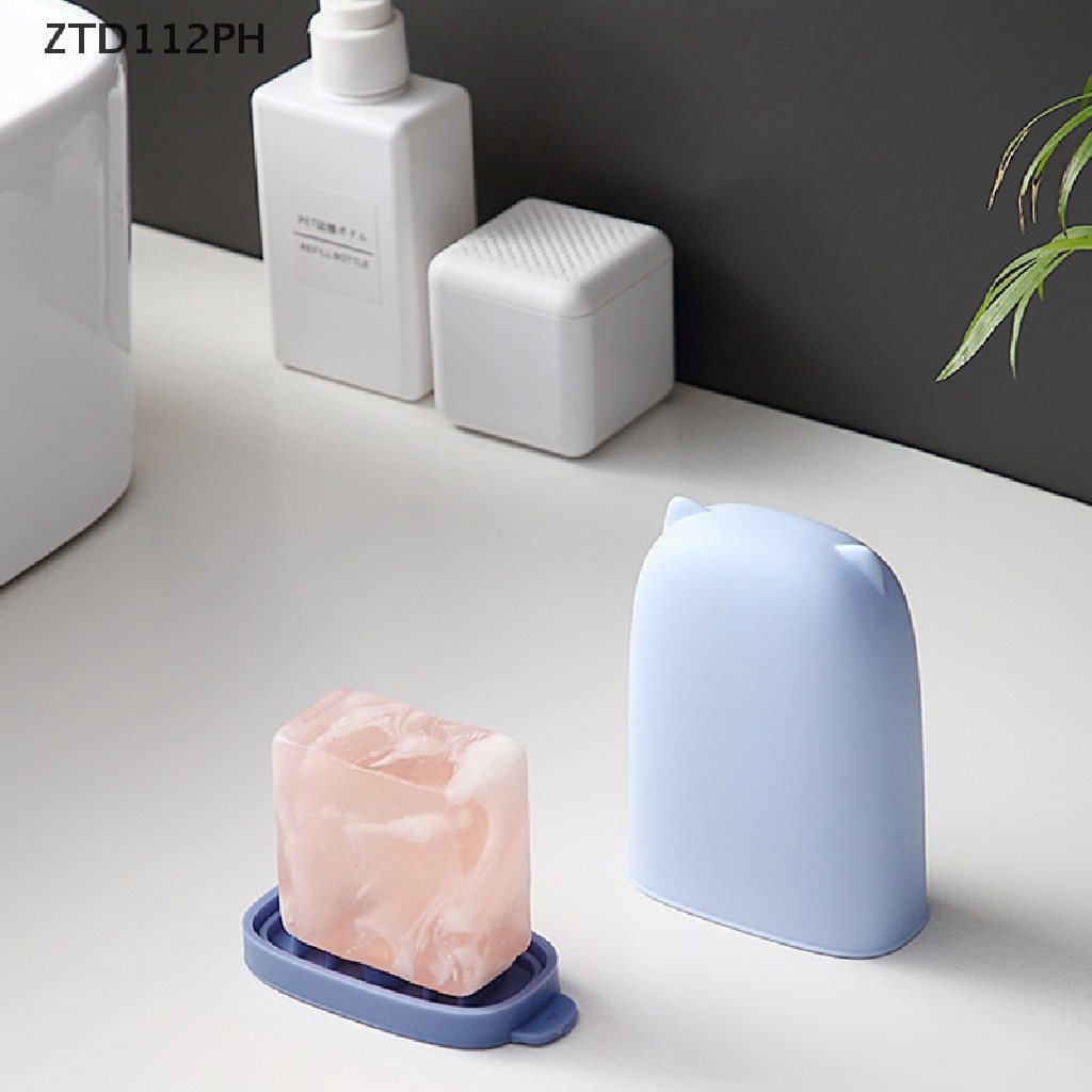 Portable Sealed Round Shampoo Bar Soap Holder Box Case Conta | 蝦皮購物