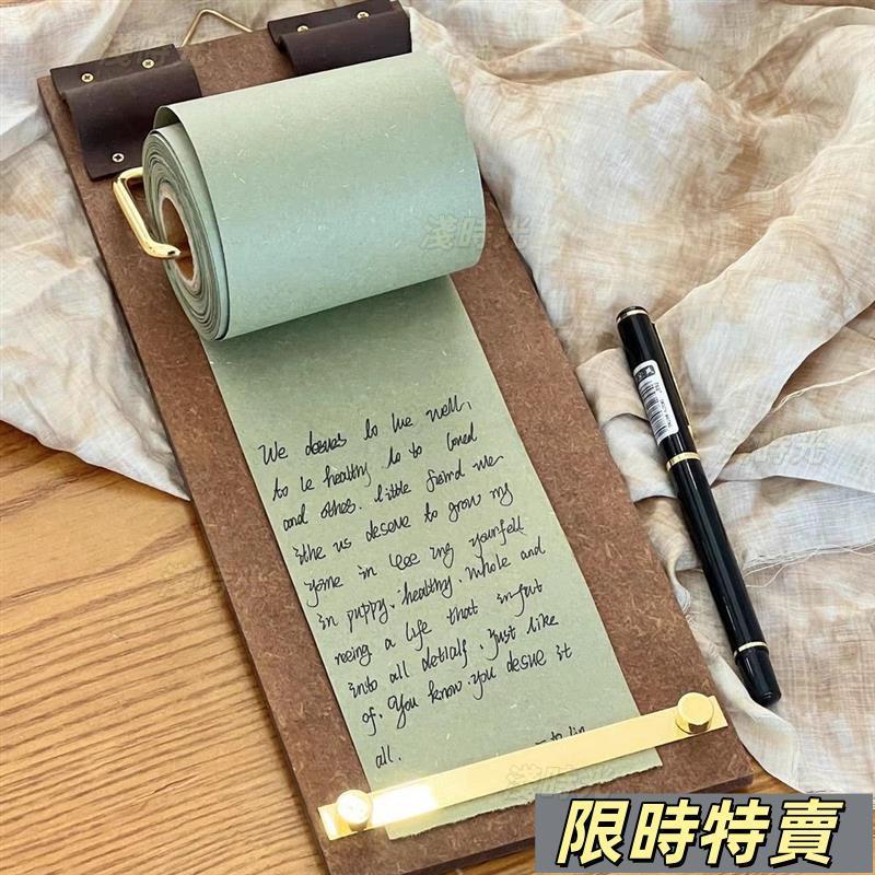台灣出貨 複古便簽闆夾捲筒便簽紙可撕無粘ins風空白木闆便簽本留言本空白 CVQD | 蝦皮購物
