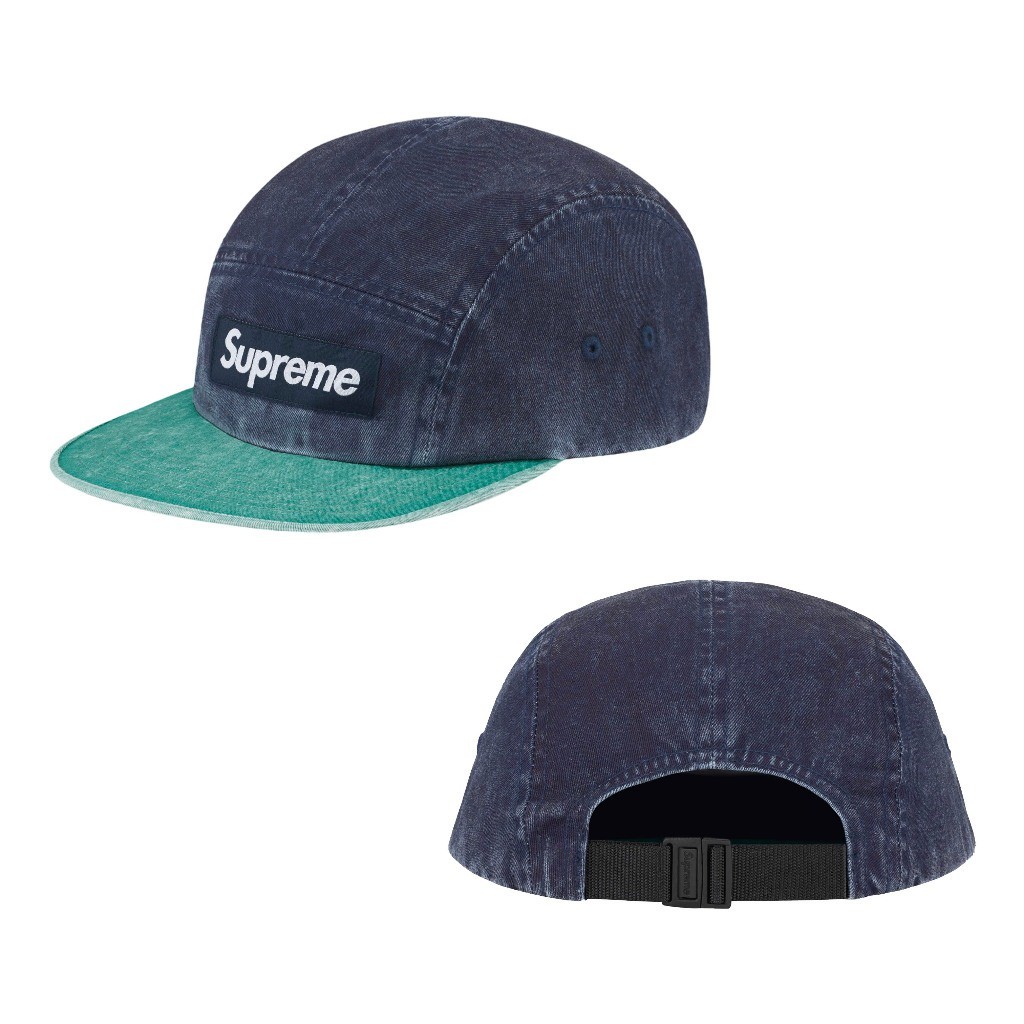 SUPREME 水洗雙配色PIGMENT 2-TONE CAMP CAP 五分割帽五分帽SS24