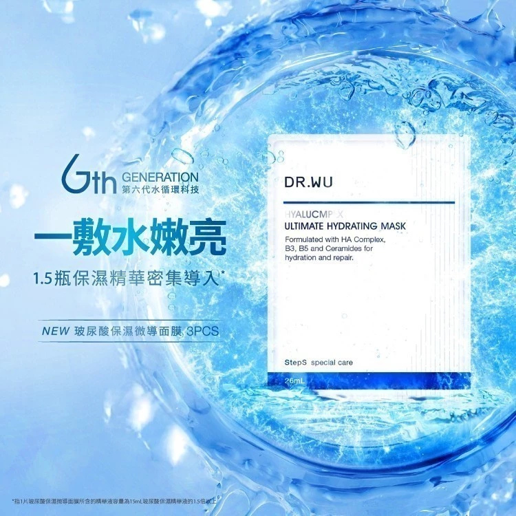 醫美級的補水奇蹟：DR.WU 玻尿酸保濕微導面膜 深度推薦