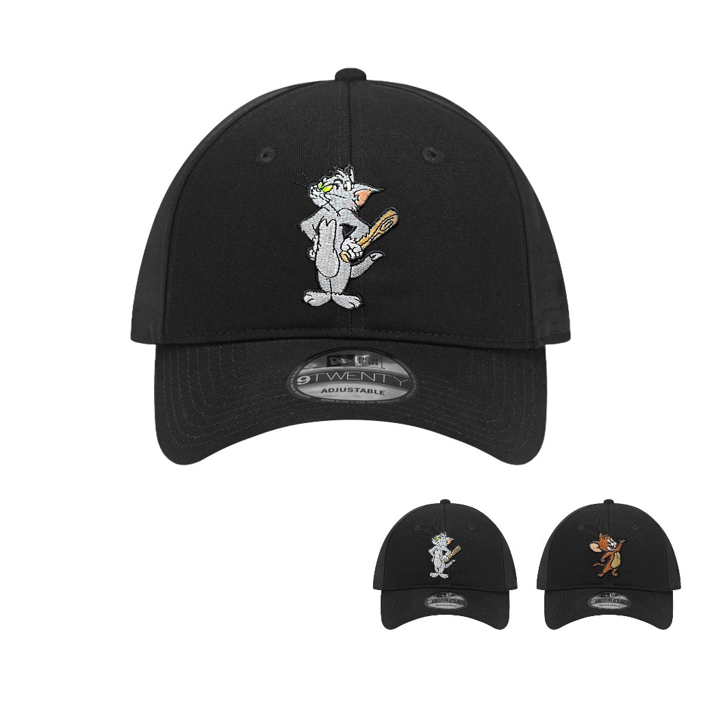 NEW ERA 9TWENTY 920 UNST 獨家訂製湯姆貓與傑利鼠黑軟布老帽棒球帽