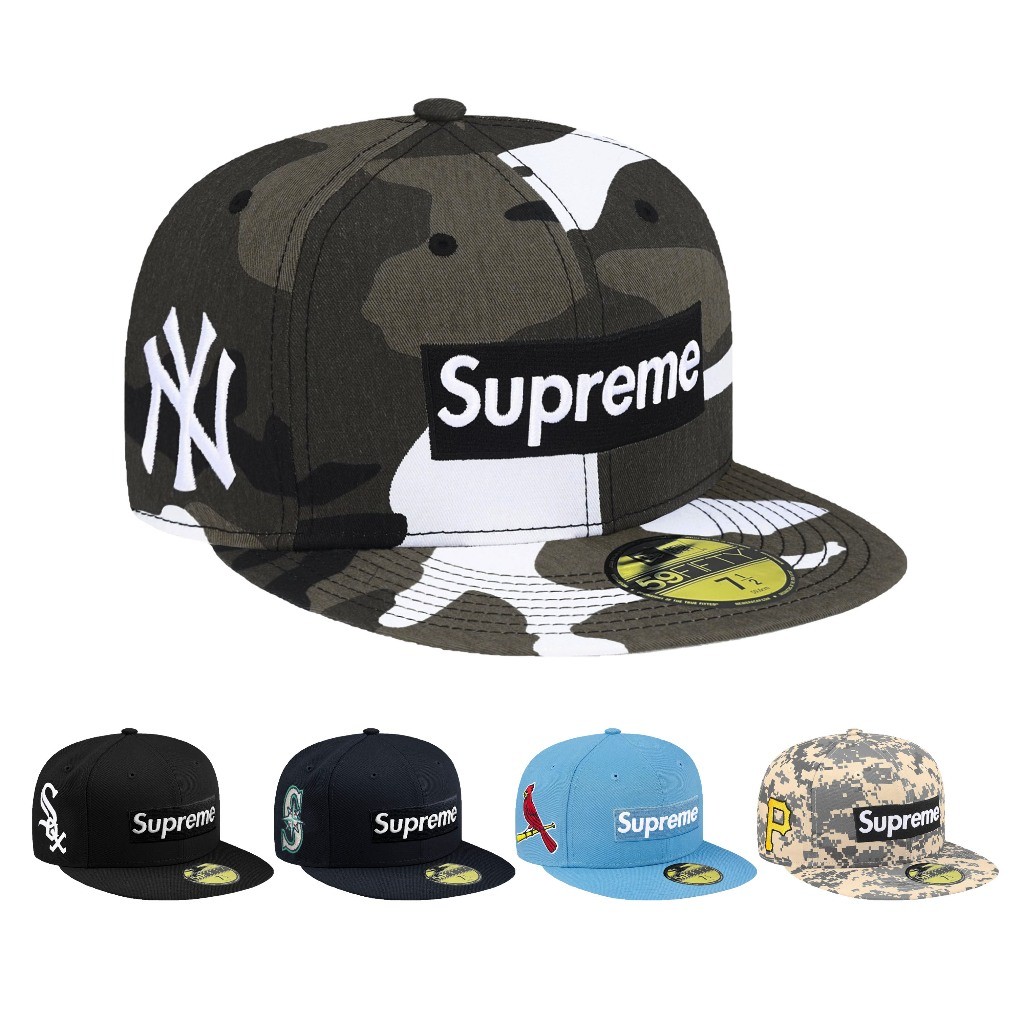 SUPREME X NEW ERA 5950 MLB TEAMS BOX LOGO 洋基白襪水手紅雀海盜全封