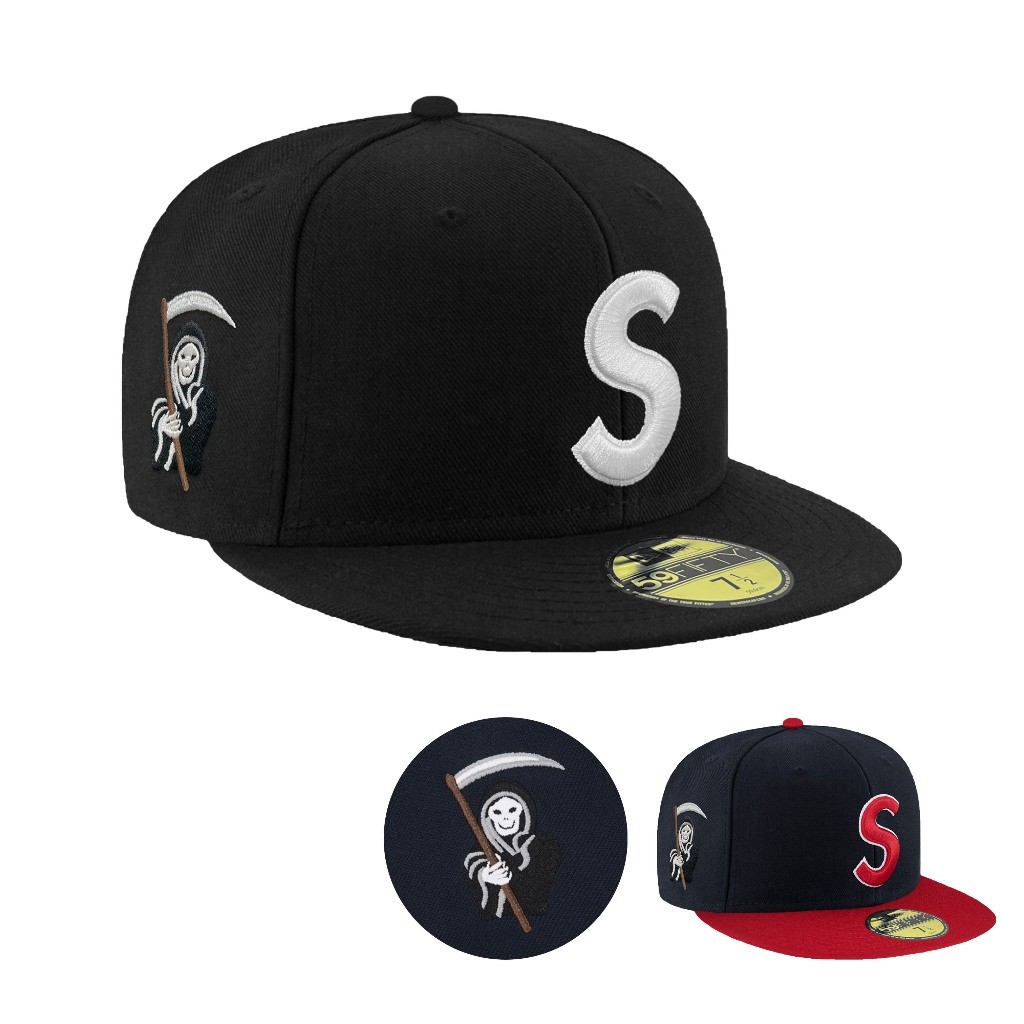 SUPREME X NEW ERA 59FIFTY 5950 REAPER S LOGO 死神全封帽棒球帽特殊