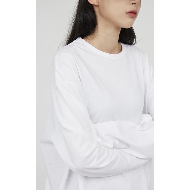【number 8 】(3362)素面開叉 長T 薄長袖 打底衫 單穿寬鬆 親膚 純棉 oversize 男女可穿 | 蝦皮購物