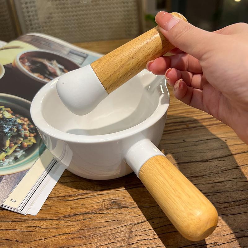 可開發票 搗碎罐搗藥陶瓷石臼研鉢研磨器壓蒜泥辣椒傢用 搗藥器 搗碎器 搗藥器 研磨器 搗碎器 研磨鉢 杵臼 搗缽 | 蝦皮購物