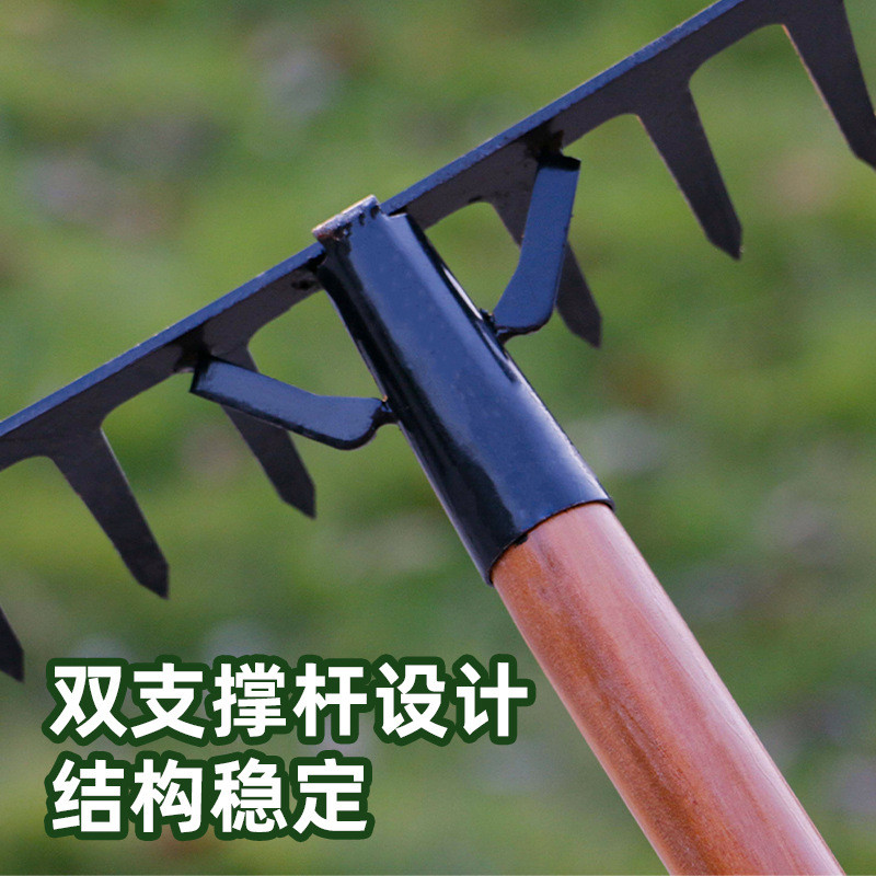 🚒免運 平地耙耙子九齒釘耙農具鐵耙子農用工具翻土鬆土摟草多齒除草扒子 開心購精選 8H8S | 蝦皮購物