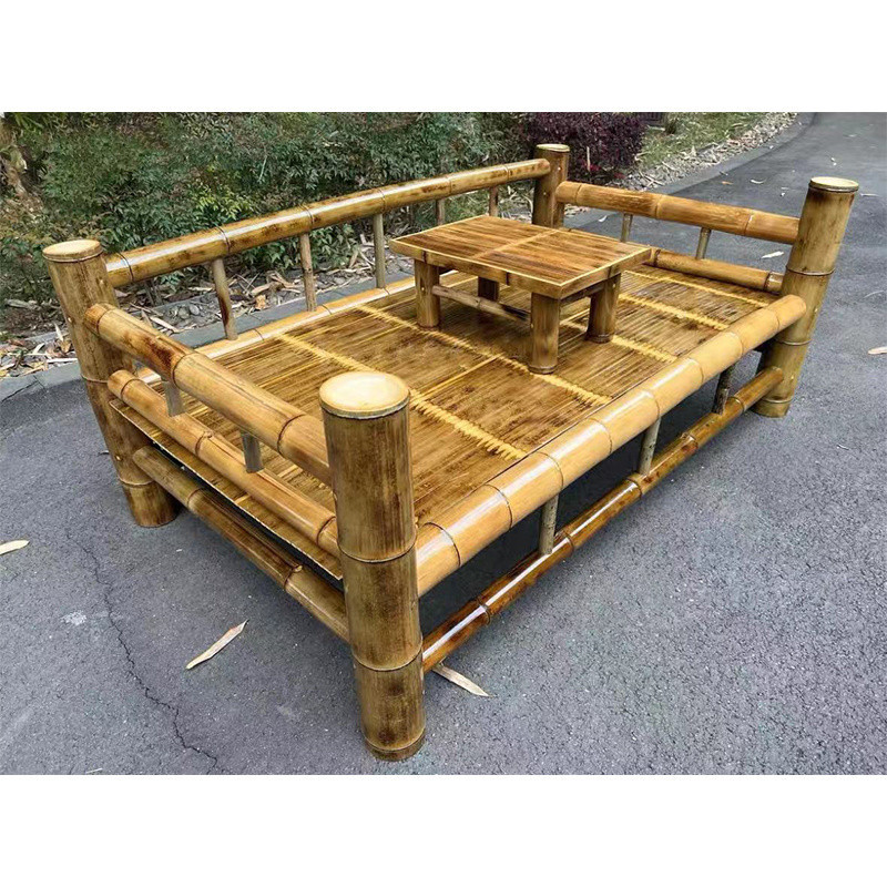 【宜心】竹家具竹床榻榻米沙髮老式竹子床純手工製作 羅漢床沙髮床午休床 | 蝦皮購物