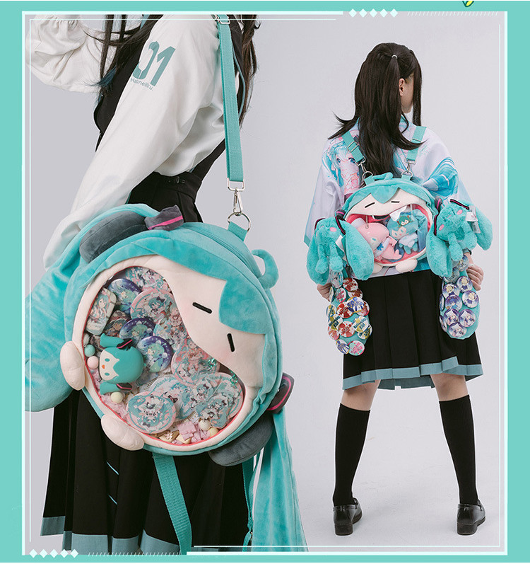 bilibili 初音ミク 顔面痛バ BEMOE 海外限定 BEMOE bilibili UWA 初音ミク 痛バッグ 中サイズ
