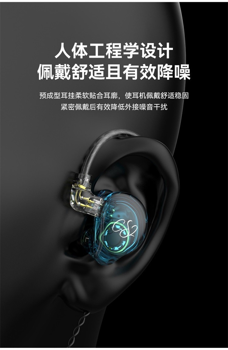 TRN CS2 動圈耳機 重低音有綫耳機 入耳式線耳機 HIFI有線監聽耳機 有綫耳塞 k歌直播Type-C耳機 | 蝦皮購物