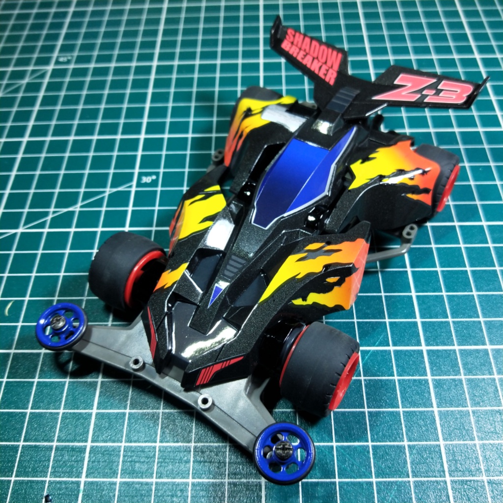 田宮四驅車🇯🇵爆走兄弟影武者Z-3 塗裝完成品附馬達金屬黑灰