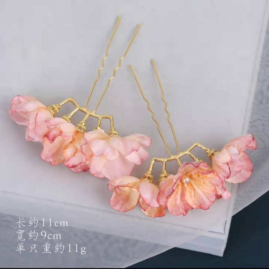 漢服絹花髮飾 花朵珍珠排簪 古風髮排釵子簪子 複古髮排髮釵 明製配飾 古裝簪子【沐顔醬賣場】 | 蝦皮購物