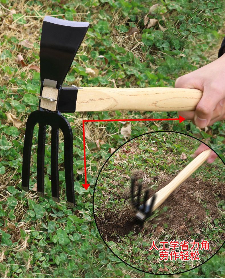 傢用園藝鋤草農用工具除草挖土種菜種花小鋤頭神器兩用鋤木柄老式 MNT6 | 蝦皮購物