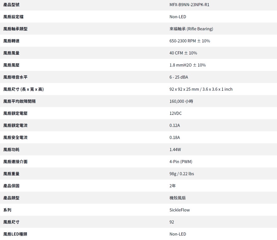 【超頻電腦】酷碼 SickleFlow 92 9公分 PWM機殼風扇(MFX-B9NN-23NPK-R1) | 蝦皮購物