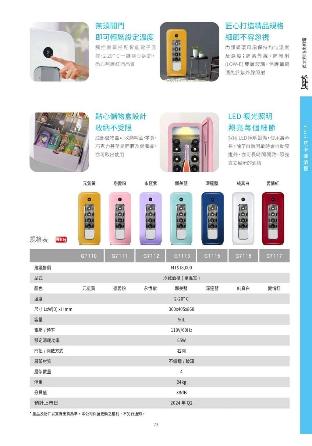 best 貝斯特 G7110 MUNI 馬卡龍酒櫃 龍酒櫃【KW廚房世界】 | 蝦皮購物