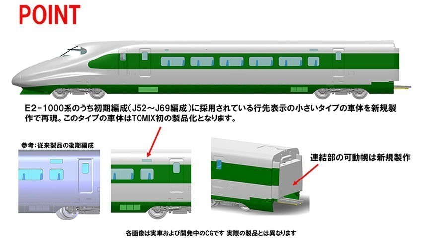 TOMIX 97954 特別企劃品新幹線JR E2-1000系東北．上越(J66編成