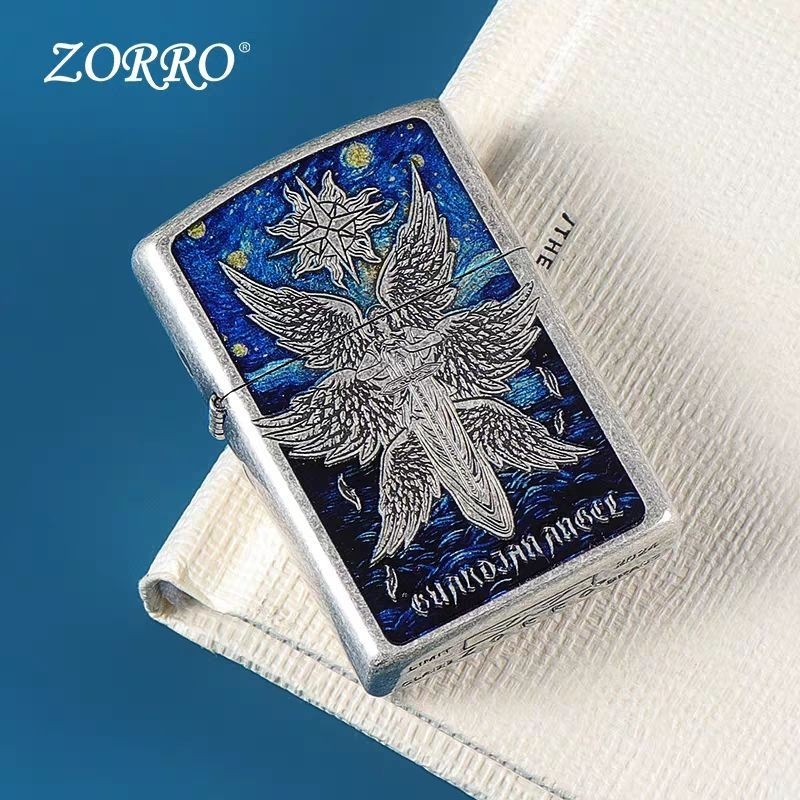 【紳士—♥精品♥】ZORRO佐羅二代古銀星空下的天使煤油打火機新款耐磨抗造限量編碼 | 蝦皮購物