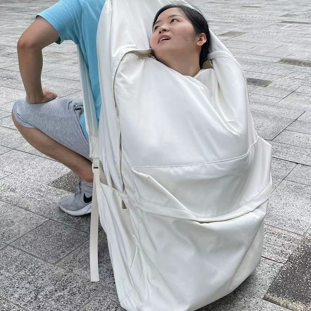 超大背包 搞笑背包 整人背包 可背人 可背人超大號大容量雙肩包加厚水尼龍布搞怪抖音快手衕款大背包 禮物 整人禮物 2CE | 蝦皮購物