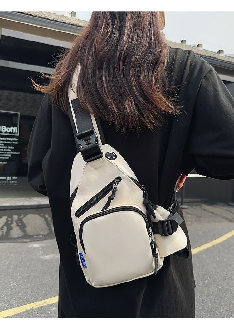 柏雅圖 運動戶外胸包男時尚休閒輕便撞色時尚百搭單肩斜挎小包女 霹靂包 胸前包 側肩包 斜背胸包 前胸包 胸前背包 胸包 | 蝦皮購物
